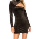 Ále By Alessandra Metallic X Revolve Ana Dress Sz XS black gold cut our Photo 0