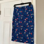 Boden Midi Floral Bodycon Skirt Blue Size 6 Photo 2