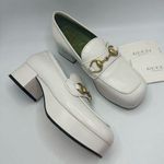 Gucci Houdan 15 Horsebit Platform Loafer Pump in White Leather Size 35.5 EU Photo 0