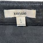 Kensie Black Faux Snake Skin A Line Zipper Front Skirt Size Large Photo 3