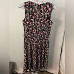 Charter Club Floral Black and Pink Sleeveless Dress medium Photo 4
