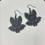Bat Earrings – Spooky Gothic Halloween Jewelry Black Photo 1