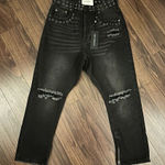 One Teaspoon NWT kingpins crop black jeans studded 25 Photo 0