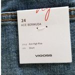 Vigoss  High Rise Ace Distressed Bermuda Shorts  Blue Denim Women’s Size 24 Photo 3