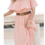 Eberjay Eberjey Nomad Florence Off Shoulder Midi Dress in Candlelight Peach Size small Photo 0