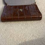 Vintage Caramel Brown Eelskin Crossbody Bag/Clutch Photo 9
