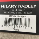 Hilary Radley  mid rise stretch Bermuda shorts in beige sand color NWT Photo 3