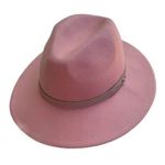 Free People Wythe Leather Band Felt Pink Hat Peony Photo 0