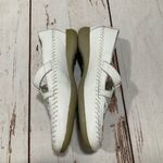 MUSHROOM WHITE PASTEL WEAVE TOE LEATHER T STRAP MARY JANE SHOES Size 5 Photo 5