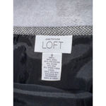 Vintage Wool Blend Gray Black Herringbone Midi Skirt Size 8 Photo 6