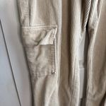 Et Clet  cream corduroy wide leg cargo pants size small Photo 1