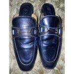 ZARA Electric Blue Slip On Mule Loafer Flats Shoes Photo 1