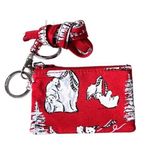 Vera Bradley Zip ID & Lanyard Beary Merry Red Photo 0