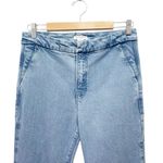 Good American Good Flare Trouser Jeans Light Wash Size 28 Zip Pockets High Rise Photo 4