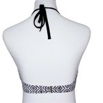 Shade & Shore  Black White Geometric Lightly Padded Bra Bikini Swim Top 34C Beach Photo 1