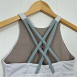 Lululemon  White Silver Blue Energy High-Neck Longline Bra Medium Support B–D Cup Photo 10
