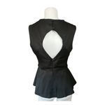 Ali & Kris  womens Medium sleek sleeveless black peplum top, elegant open back Photo 5