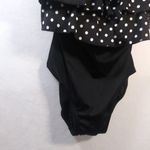 Inches Away Black Polka Dot Tiered Ruffle One Piece Swim Suit size 16W Photo 3