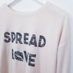 P.J. Salvage Knit Spread Love Print Crew Neck Photo 1