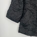 Yoana Baraschi Womens Black Quilted Textured Collared Crinkle Jacket Coat Size S Photo 4