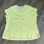 Quacker Factory  Plus Yellow‎ embellished V-Neck Shirt Top 3X Photo 1