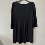 J Jill 3/4 Sleeves Stretch Jersey Tunic Dress Knee Length Black Medium Petite MP Size undefined Photo 3