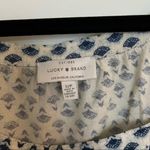 Lucky Brand  Women's Blue Printed Tie Front Top-Size Small Photo 2