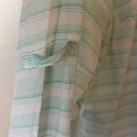 Columbia Teal and White Striped Shirt Photo 2