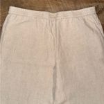 J. Jill Women’s 100% Linen Wide Leg Pants with Pockets in Cream Photo 3