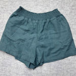 Universal Threads Universal Thread Womens XS‎ Green Smocked Waist Linen Blend Casual Shorts Photo 0