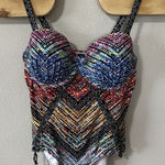 Swimsuits‎ For All Multicolored Bandana Print One Piece Swimsuit Plus Size 18 Photo 0