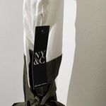 New York & Co. NWT wrap around dress sleeveless off white & khaki green Photo 5