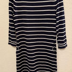 Barbour  Wharf Navy Blue and White Striped Dress Photo 0
