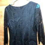 Solitaire Size Small  LACE LINED BLACK LONG SLEEVE DRESS Photo 6