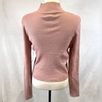 Calvin Klein Jeans dusty rose mock neck ribbed knit sweater size large NWT Photo 3