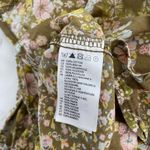 H&M  Floral Maxi Dress Babydoll Milkmaid Green Pink Cottagecore Boho Hippie Beach Photo 8