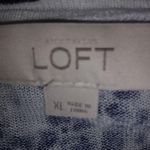 Loft  XL Navy Flowers Pullover Thin Sweater Top Plus Photo 7