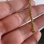Minimalist Liquid Gold Tone Necklace Extra Long Lariat Dressy Formal Costume Photo 7