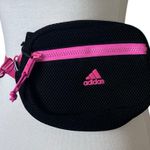 Adidas  New Airmesh Waist Pack Adjustable Strap Black Hot Pink Front Zip Pocket Photo 9
