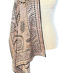 Adrienne Landau  women's neutral colored mosaic pattern square silk scarf Photo 0