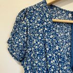 Princess Polly  Blue Floral Mini Dress V Neck Fit Flare Size 8 Cottagecore Photo 3
