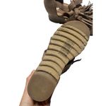 Pierre Dumas  Brown Fringe Wedge Sandals Size 6 Peep-Toe Slingback Photo 3