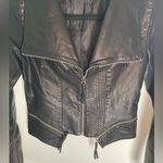 Lulus Up on a Tuesday Black Vegan Leather Jacket NEW size small Photo 3