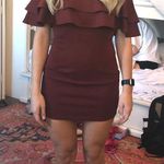 Revolve burgundy off the shoulder dress Photo 0