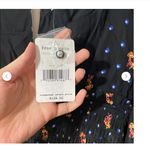 Free People NWT Smocked Floral Celestial Star Black LongSleeve Skater Mini Dress Photo 6