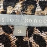Passion Concept Multicolor Leopard Print Lace Jeweled Long Sleeve Mini Dress S Photo 3