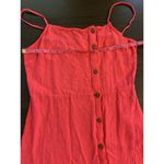 Billabong  Linen Blend Mini Dress Women Medium Hot Pink Sun Beachy Coastal Surfer Photo 8
