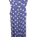 Know One Cares Jumpsuit L Polka Dot Tie Open Back V-Neck Lavender Women Photo 0