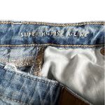 American Eagle AE Super Hi-Rise A-line Denim Jean Skirt Women's size 00 grunge Photo 2