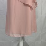 Ignite Evenings Chiffon Overlay Asymmetrical Cape Blush Pink Sheath Dres… Size 8 Photo 4